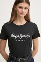 Бавовняна футболка Pepe Jeans LETICIA чорний PL505997