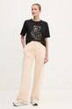 Guess t-shirt bawełniany RHINESTONE V5RI09.I3Z14 czarny SS25