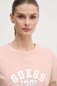 Guess tricou din bumbac MARTINA roz V5RI06.I3Z14