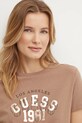Guess tricou din bumbac MARTINA maro V5RI06.I3Z14
