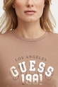 Guess t-shirt bawełniany MARTINA V5RI06.I3Z14 brązowy