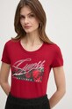 Îmbrăcăminte Guess tricou W5RI03.J1314 burgundia