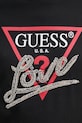 Βαμβακερό μπλουζάκι Guess W5RI10.I3Z14 μαύρο