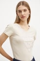 Guess t-shirt beżowy W5RI21.J1314
