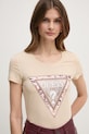 Îmbrăcăminte Guess tricou W5RI22.J1314 bej