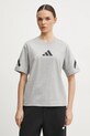 Хлопковая футболка adidas Z.N.E. хлопок серый JD9590