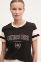 Guess t-shirt bawełniany SUZANNE czarny V5RI00.KA260