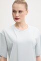 Bavlněné tričko MM6 Maison Margiela tyrkysová S52GC0328