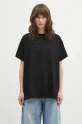 MM6 Maison Margiela t-shirt bawełniany gładkie czarny S52GC0333