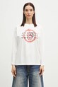 MM6 Maison Margiela longsleeve din bumbac print alb S62GD0197
