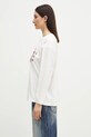 Бавовняний лонгслів MM6 Maison Margiela S62GD0197 білий SS25