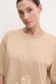 Хлопковая футболка adidas Essentials Animal бежевый JM1745
