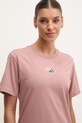 Хлопковая футболка adidas W L MINI TEE розовый JJ4084