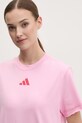 Хлопковая футболка adidas ALL SZN Graphic розовый JN7386