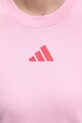 Хлопковая футболка adidas ALL SZN Graphic JN7386 розовый
