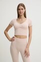 Guess t-shirt MARTINA z elastanem beżowy V5RP06.Z3KH0