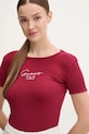 Μπλουζάκι Guess SUZANNE μπορντό V5RP00.KBCO2