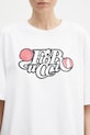 Fiorucci tricou din bumbac Curly Lollipop Logo Boxy Fit T-Shirt alb U02SPTSH103CJ01WH10