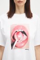 Bavlnené tričko Fiorucci Lollipop Mouth Print Boxy T-Shirt biela U02SPTSH103CJ01WH09