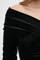 Велюрова блузка AllSaints DELTA W011PZ чорний
