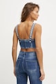 Oblečenie Džínsový top Guess KETY W5RH03.D5ACC modrá