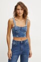 Guess top din denim KETY albastru W5RH03.D5ACC