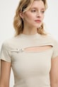 Heliot Emil t-shirt beige SS25.W.13.078.ST18