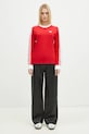 adidas Originals cotton longsleeve top Adicolor 3-Stripe Regular Longsleeve red JC5777