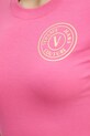 Kratka majica Versace Jeans Couture 78HAHT00.CJ03T roza