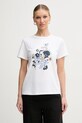 Marella tricou din bumbac Emme by Marella imprimeu alb 2515971071