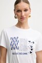 Marella t-shirt bawełniany Emme by Marella biały 2515971071