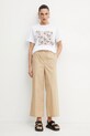 Marella tricou din bumbac Emme by Marella 2515971072 alb SS25
