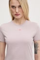 Diesel t-shirt bawełniany T-UNCUTIE-LONG-D T-SHIRT różowy A14962.0GRAI