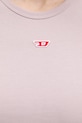 Diesel t-shirt bawełniany T-UNCUTIE-LONG-D T-SHIRT A14962.0GRAI różowy