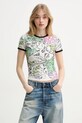 Тениска Diesel T-UNCUTIE-LONG-Q2 T-SHIRT вталена бял A16636.0KNAU