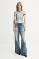 Тениска Diesel T-UNCUTIE-LONG-Q2 T-SHIRT A16636.0KNAU бял SS25