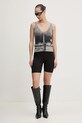 Bavlněná halenka Diesel M-MELLY KNITWEAR A16896.0QMAN šedá SS25