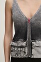 Bavlněná halenka Diesel M-MELLY KNITWEAR A16896.0QMAN šedá