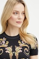 Bavlněné tričko Versace Jeans Couture černá 78HAH6P8.JS472