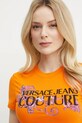 Tričko Versace Jeans Couture oranžová 78HAHC05.CJ02C