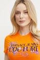Versace Jeans Couture t-shirt narancssárga 78HAHC05.CJ02C