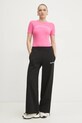 Tričko Versace Jeans Couture 78HAHC08.CJ02C ružová SS25