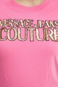 Бавовняна футболка Versace Jeans Couture 78HAHE02.CJ00E рожевий