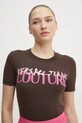 Одяг Футболка Versace Jeans Couture 78HAHE06.CJ02E коричневий
