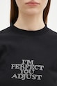 VETEMENTS t-shirt I'M Perfect You Adjust Cropped Fitted black WA66TR740B