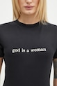 VETEMENTS cotton t-shirt God Is A Woman Fitted Hourglass black WA66TR620B
