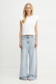 Βαμβακερό μπλουζάκι Patrizia Pepe 2M4443.J289 λευκό SS25