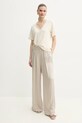 Patrizia Pepe t-shirt lniany 2M4459.J291 beżowy SS25