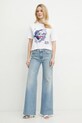 Patrizia Pepe tricou din bumbac 2M4464.J297 alb SS25