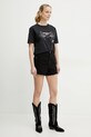 Памучна тениска Patrizia Pepe 2M4464.J297 черен SS25